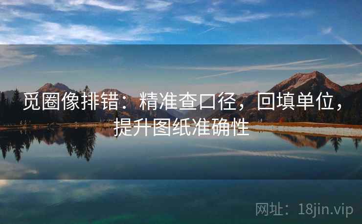 觅圈像排错：精准查口径，回填单位，提升图纸准确性