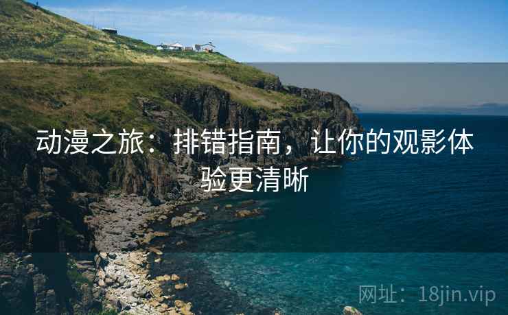 动漫之旅：排错指南，让你的观影体验更清晰